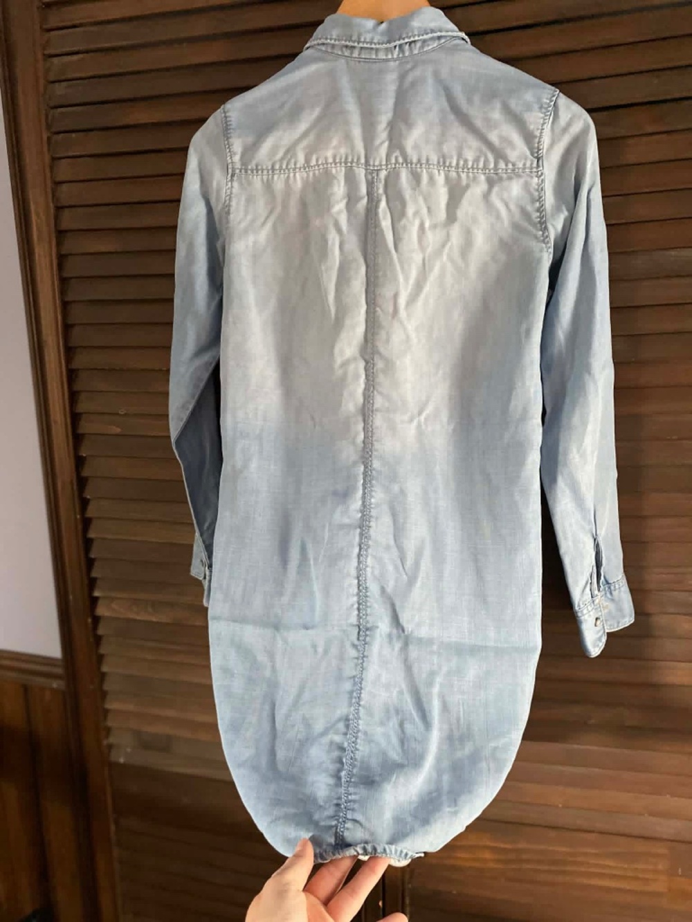 Light Wash Denim Shirt Dress/Tunic - Size X Small